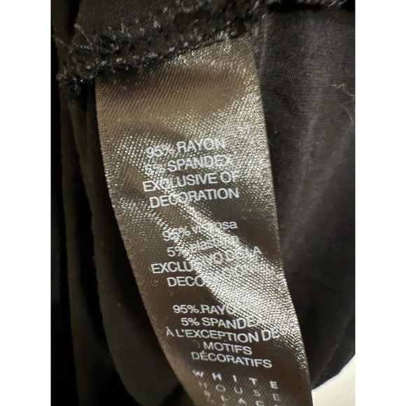 White House Black Market Solid Black Tank Size XS Layering Top - Picture 6 of 6